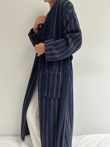 Lovely Vintage Classic Striped Terry Cloth Robe
