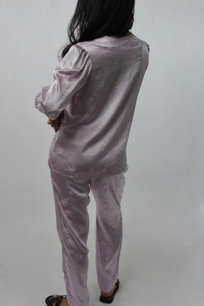 Handmade Vintage Lavender Silk Pant Set