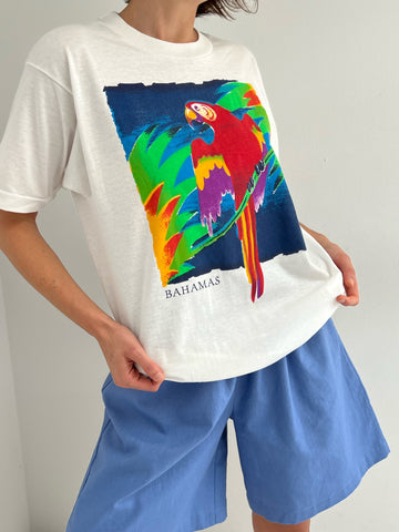 Bold Vintage "Bahamas" Parrot Graphic Tee
