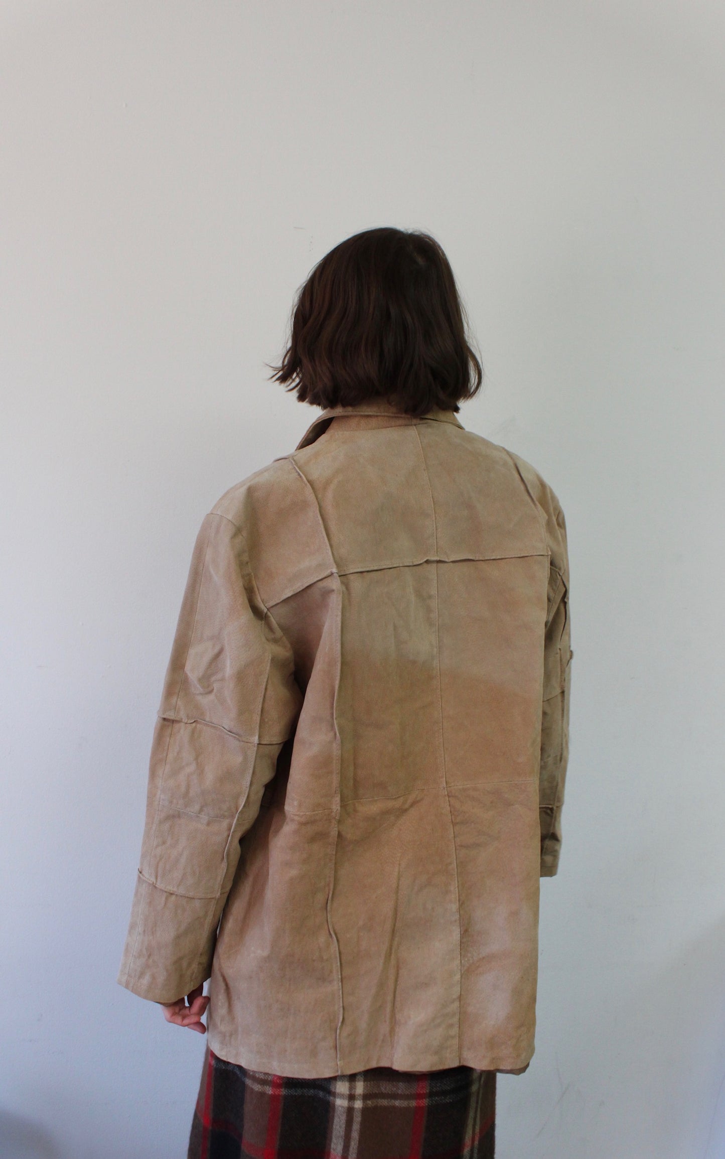 Vintage Caramel Suede Light Jacket