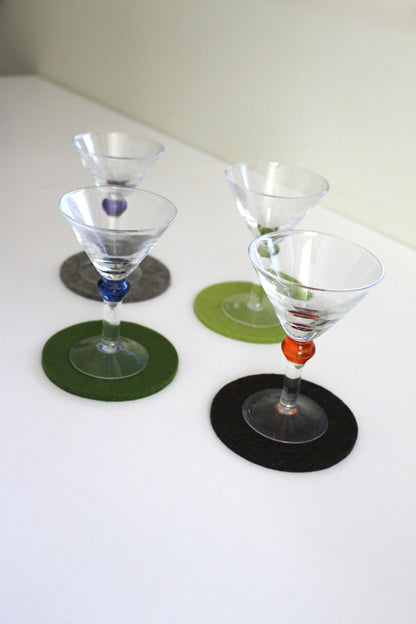 Wool Felt Round Coaster Set