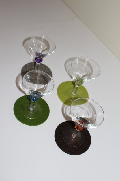 Wool Felt Round Coaster Set