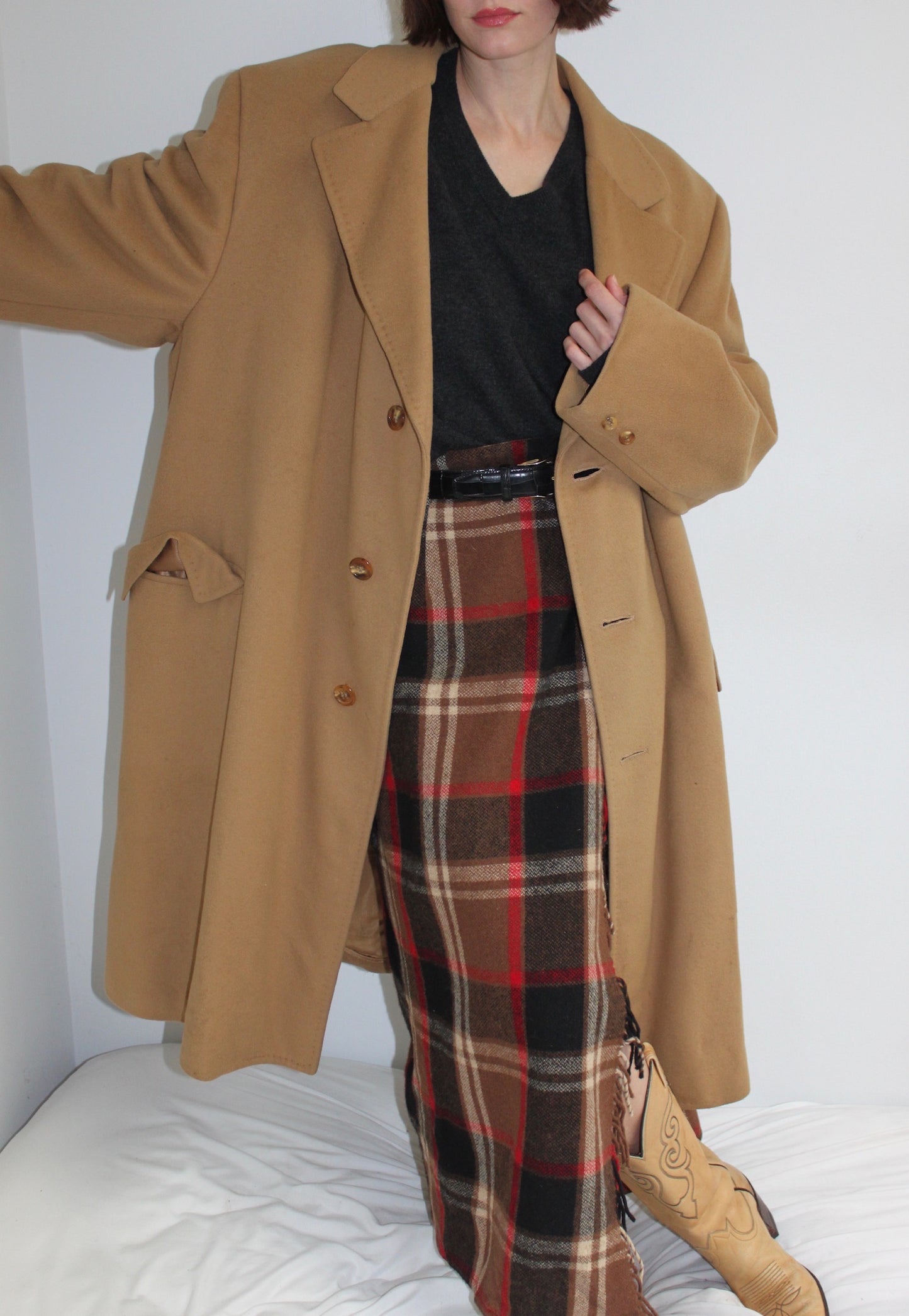 Luxurious Vintage Camel Cashmere Coat