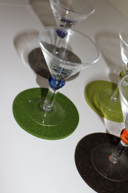 Wool Felt Round Coaster Set