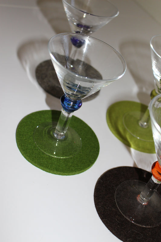 Wool Felt Round Coaster Set