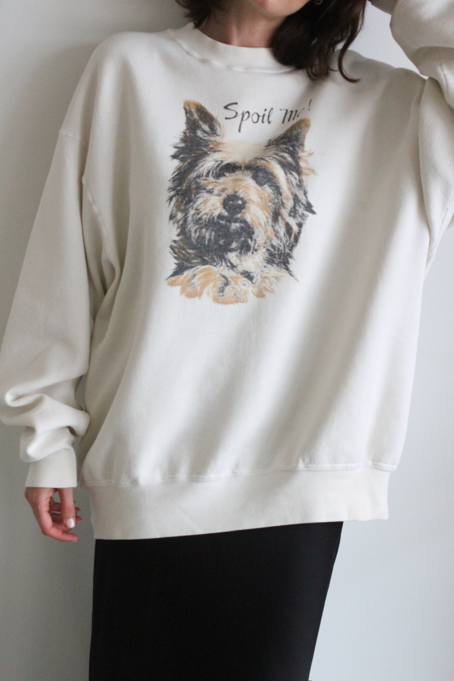 Vintage "Spoil Me" Printed Sweatshirt