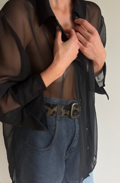 Vintage Sheer Onyx Blouse