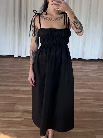 Gathered Bustier Midi Dress