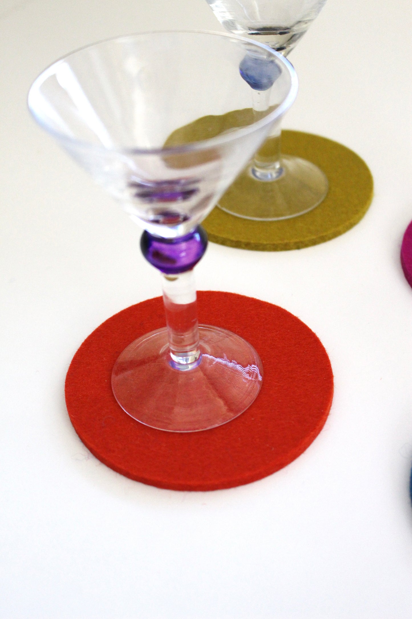 Wool Felt Round Coaster Set