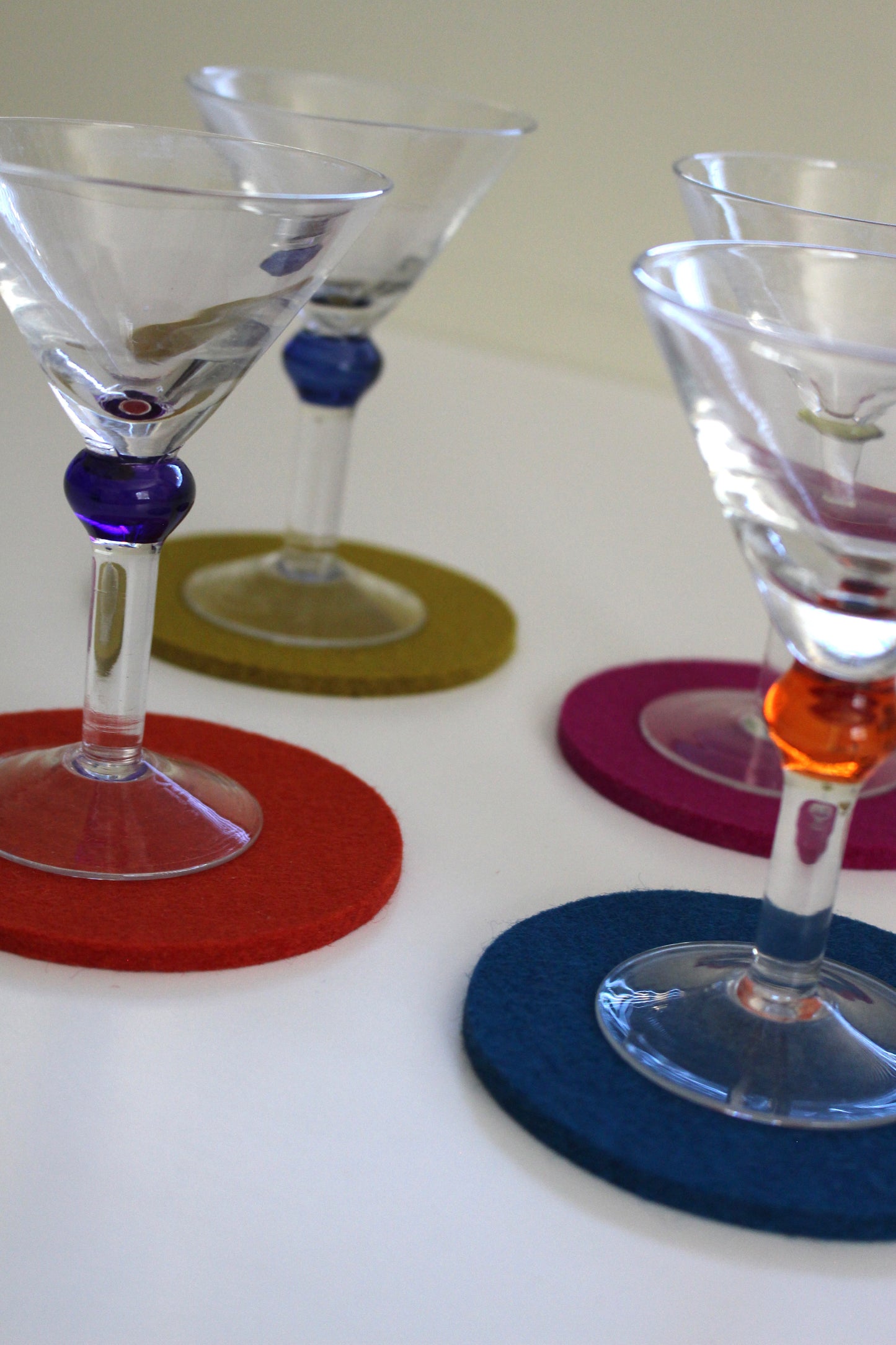 Wool Felt Round Coaster Set