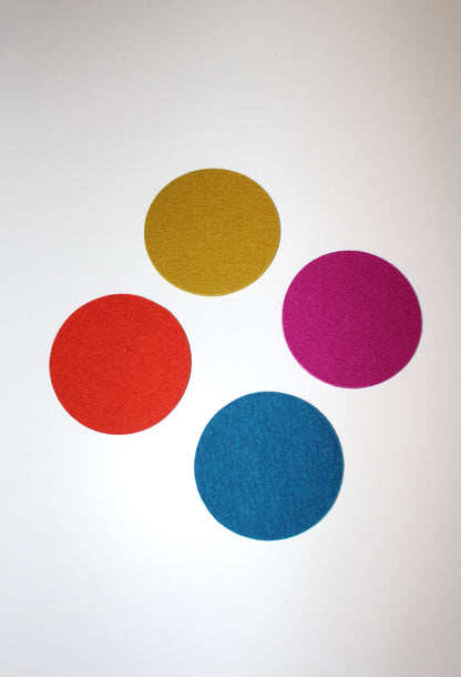 Wool Felt Round Coaster Set