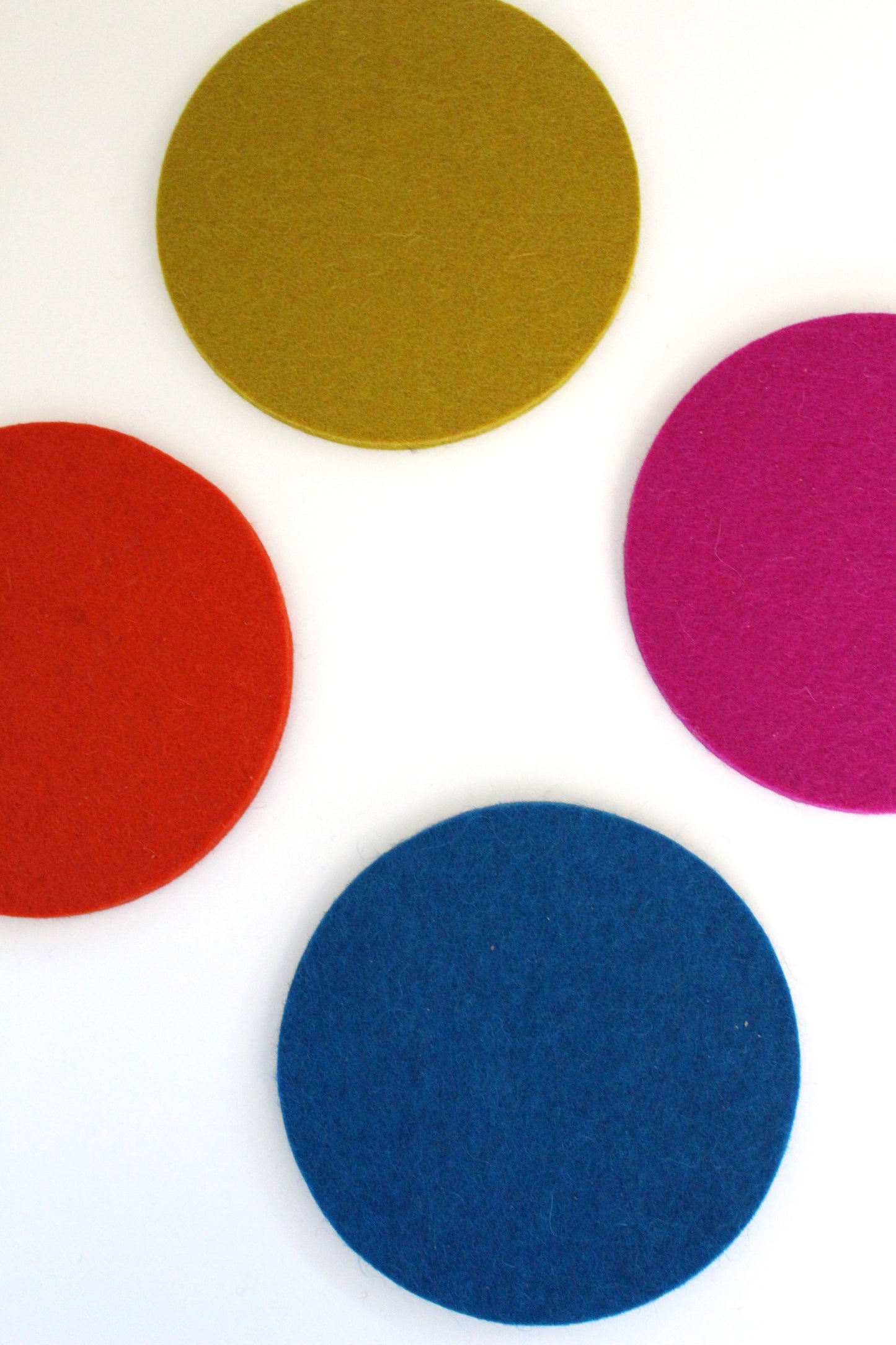 Wool Felt Round Coaster Set