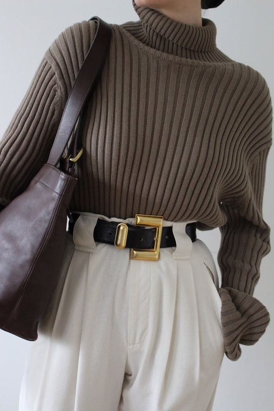 Beautiful Vintage Rodier Smooth Leather Belt