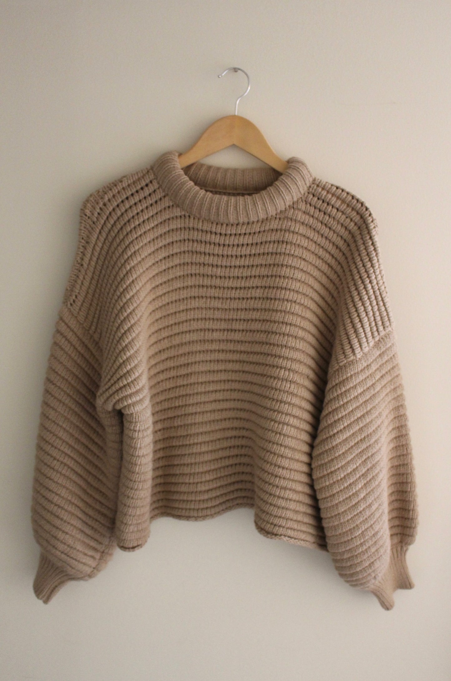 Romy Pima Cotton Balloon Sleeve Sweater