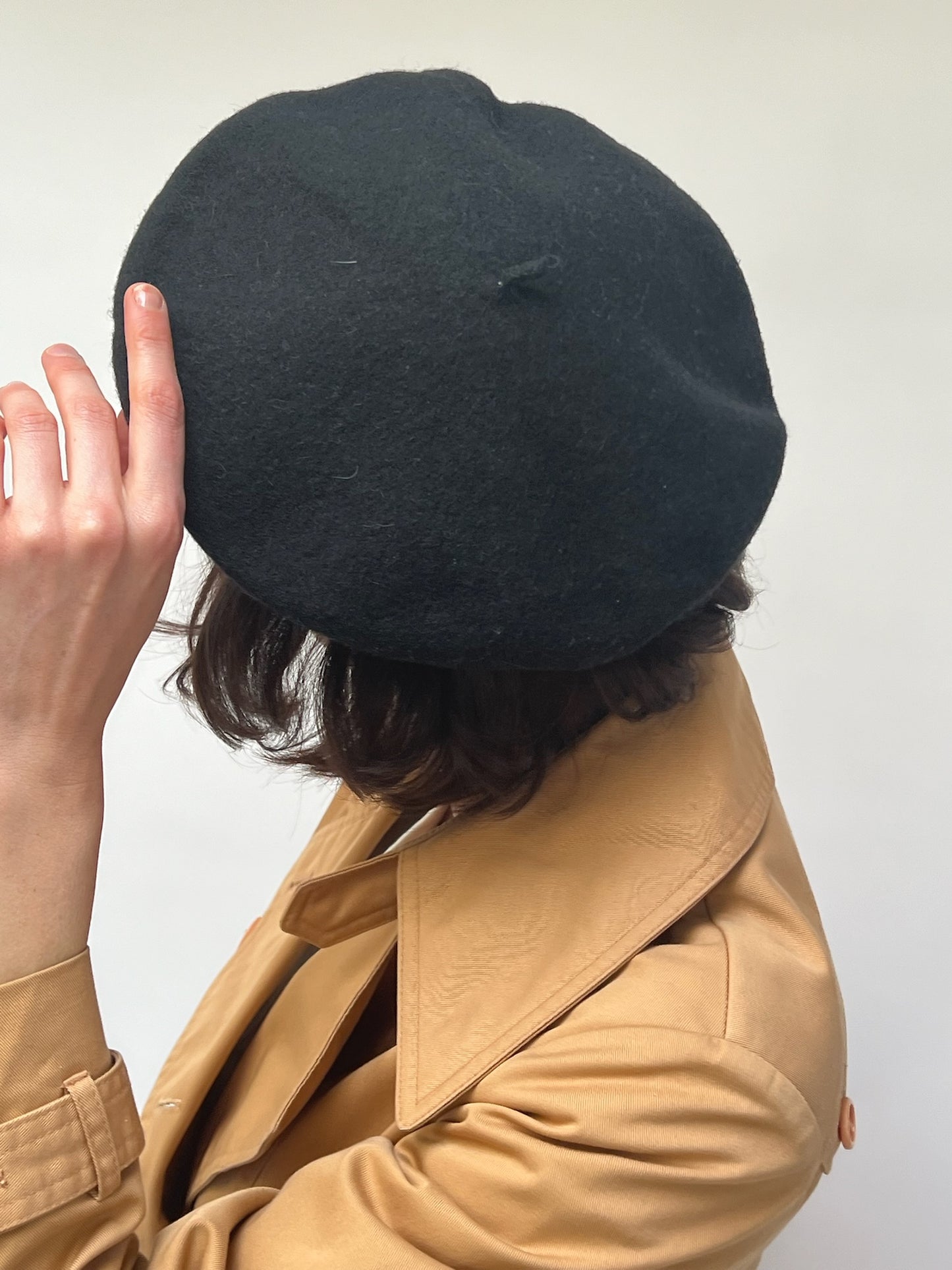 Vintage San Lorenzo Onyx Wool Beret