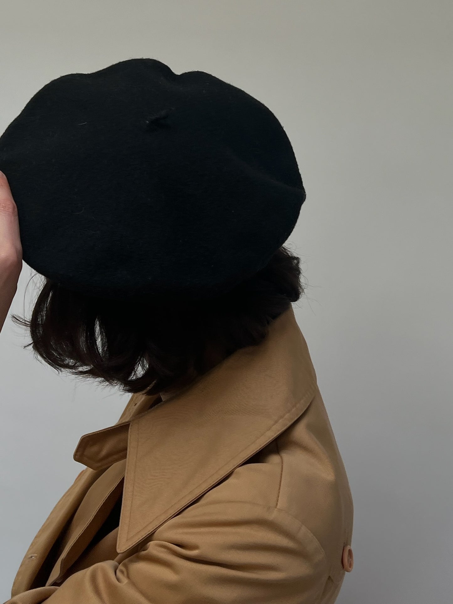 Vintage San Lorenzo Onyx Wool Beret