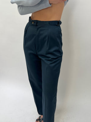 Vintage Tapered Navy Trousers