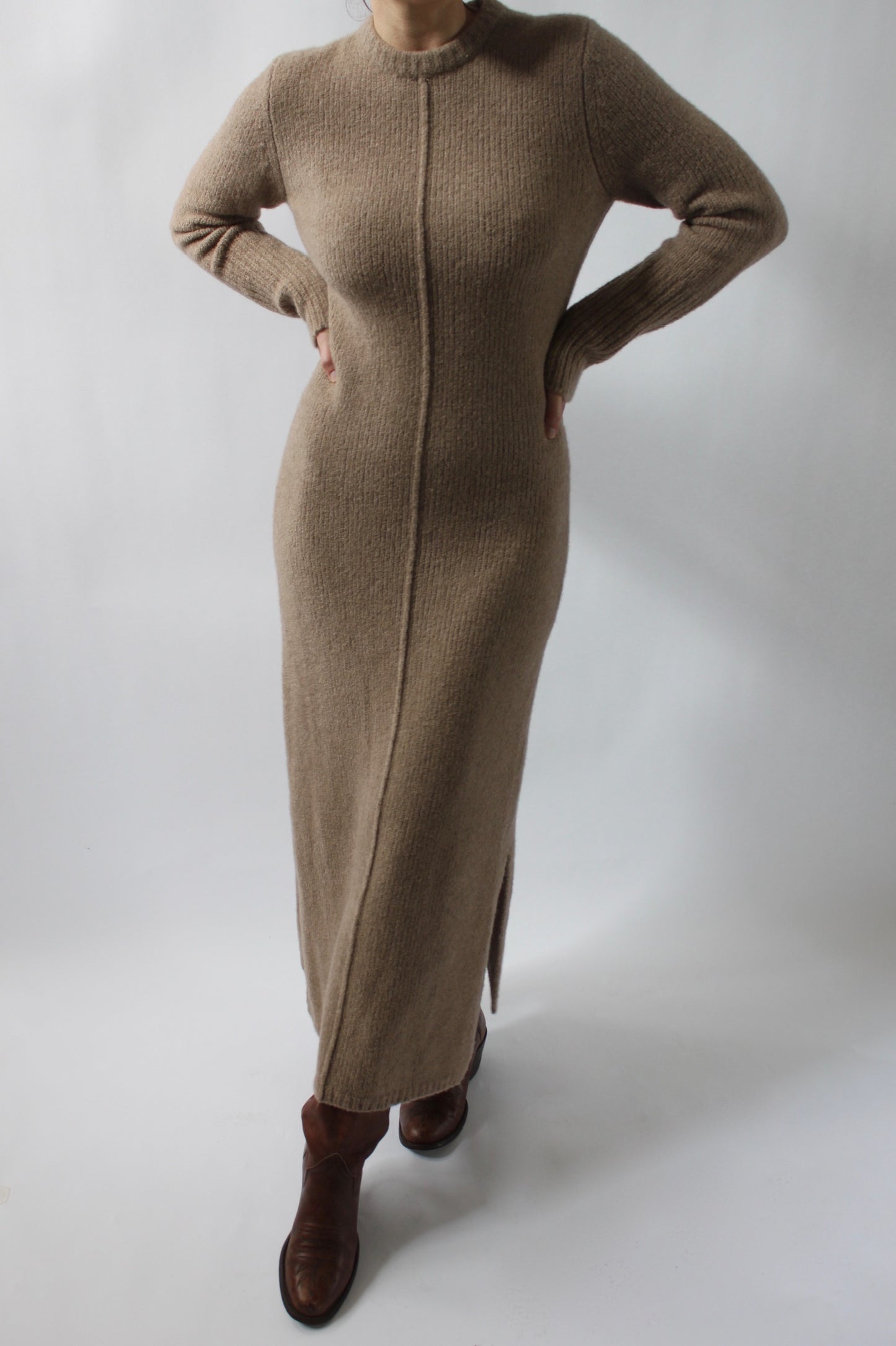 Beautiful Lou Lou Studio Latte Cashmere Knit Dress