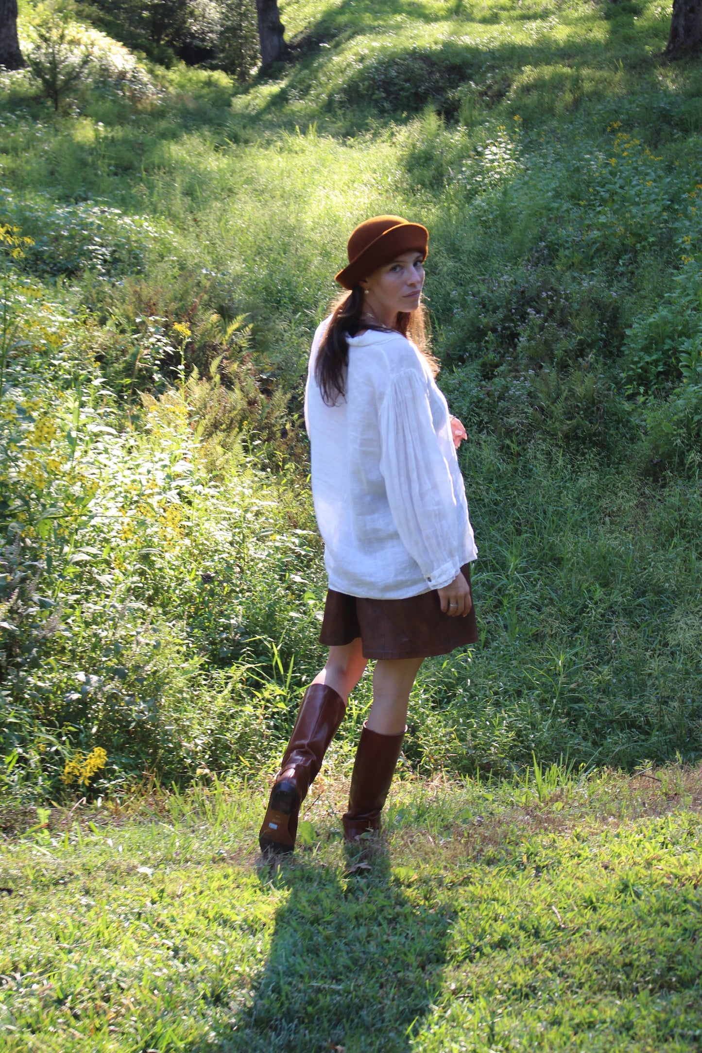 Vintage Butterscotch Felted Wool Hat