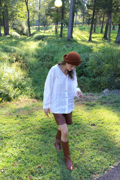 Vintage Butterscotch Felted Wool Hat