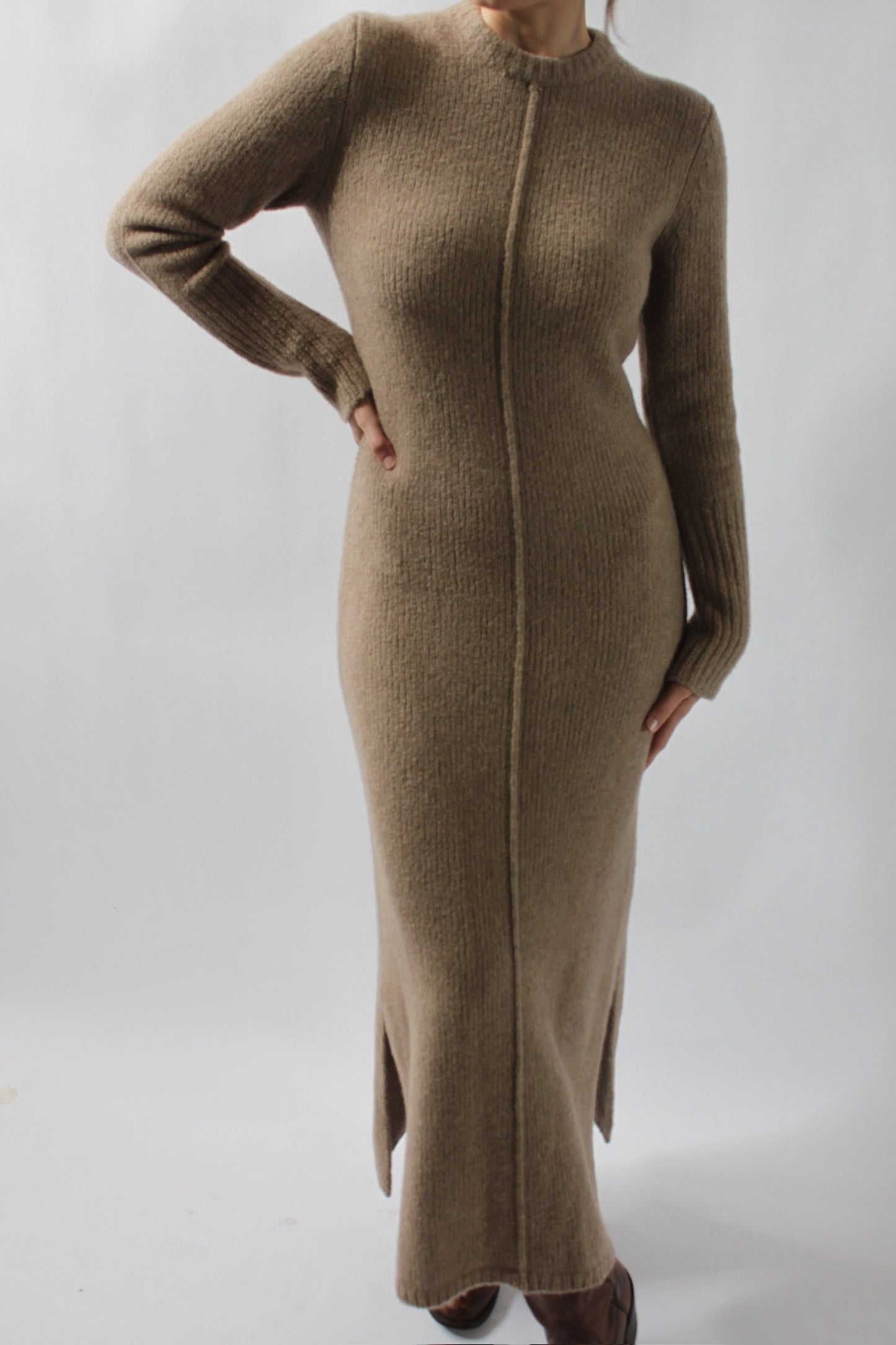 Beautiful Lou Lou Studio Latte Cashmere Knit Dress