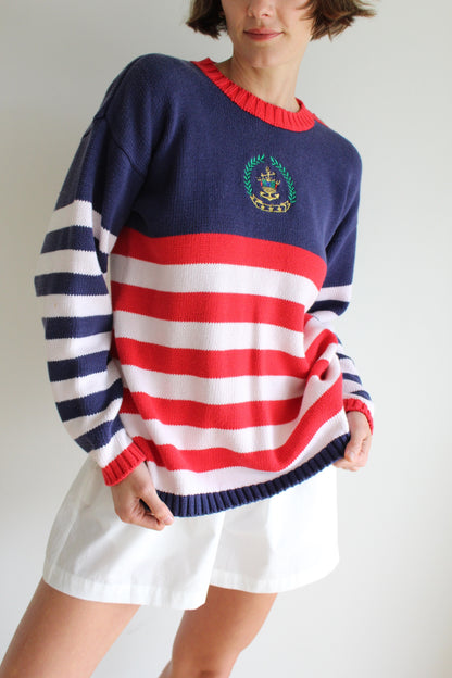 Vintage Nautical Striped Sweater