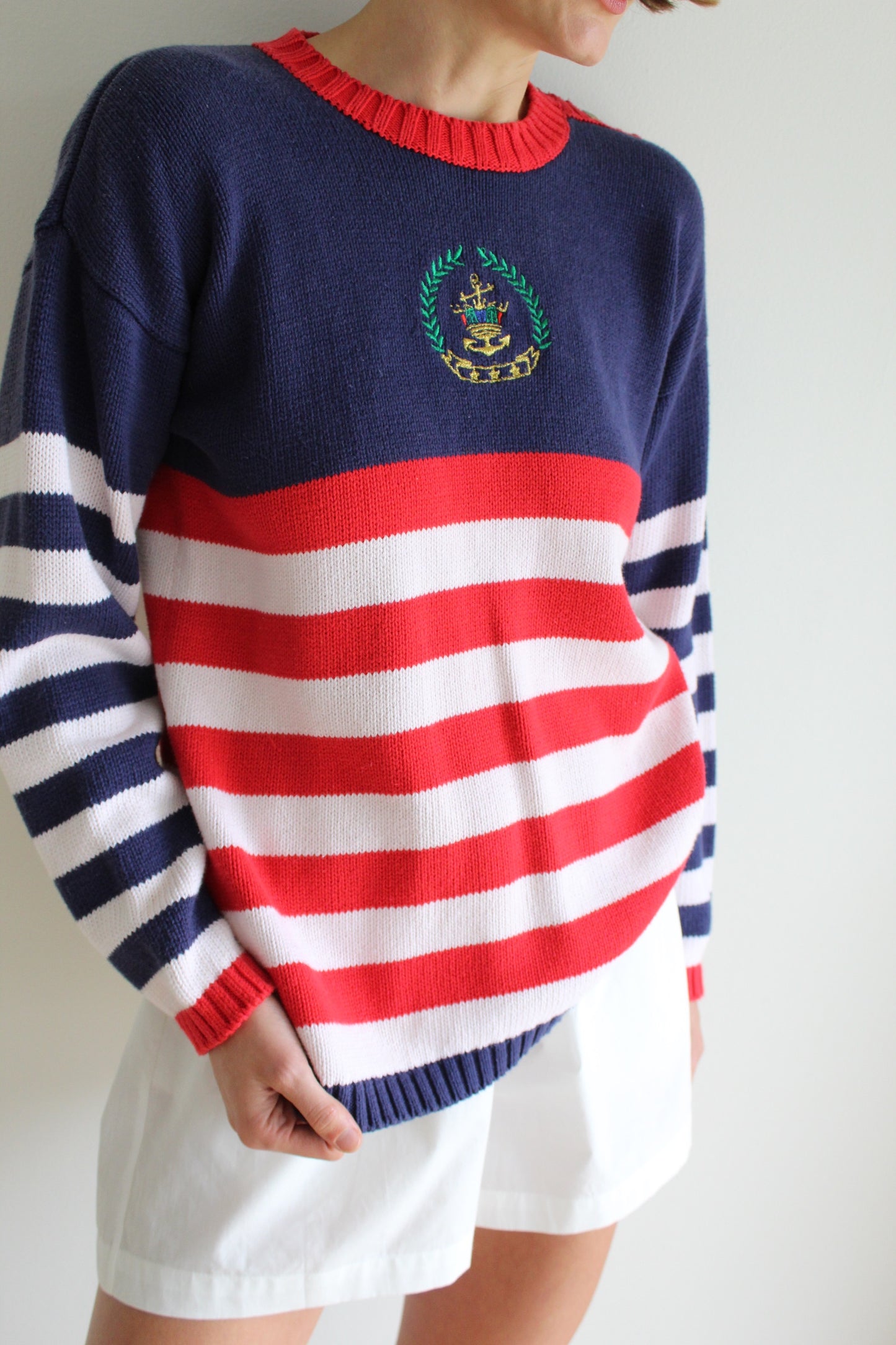 Vintage Nautical Striped Sweater