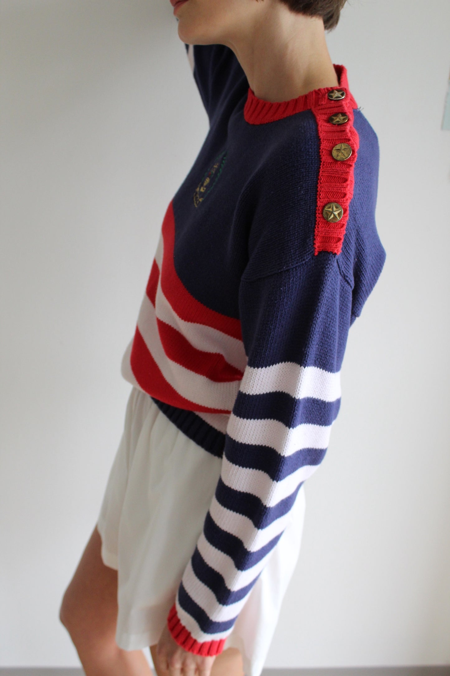 Vintage Nautical Striped Sweater