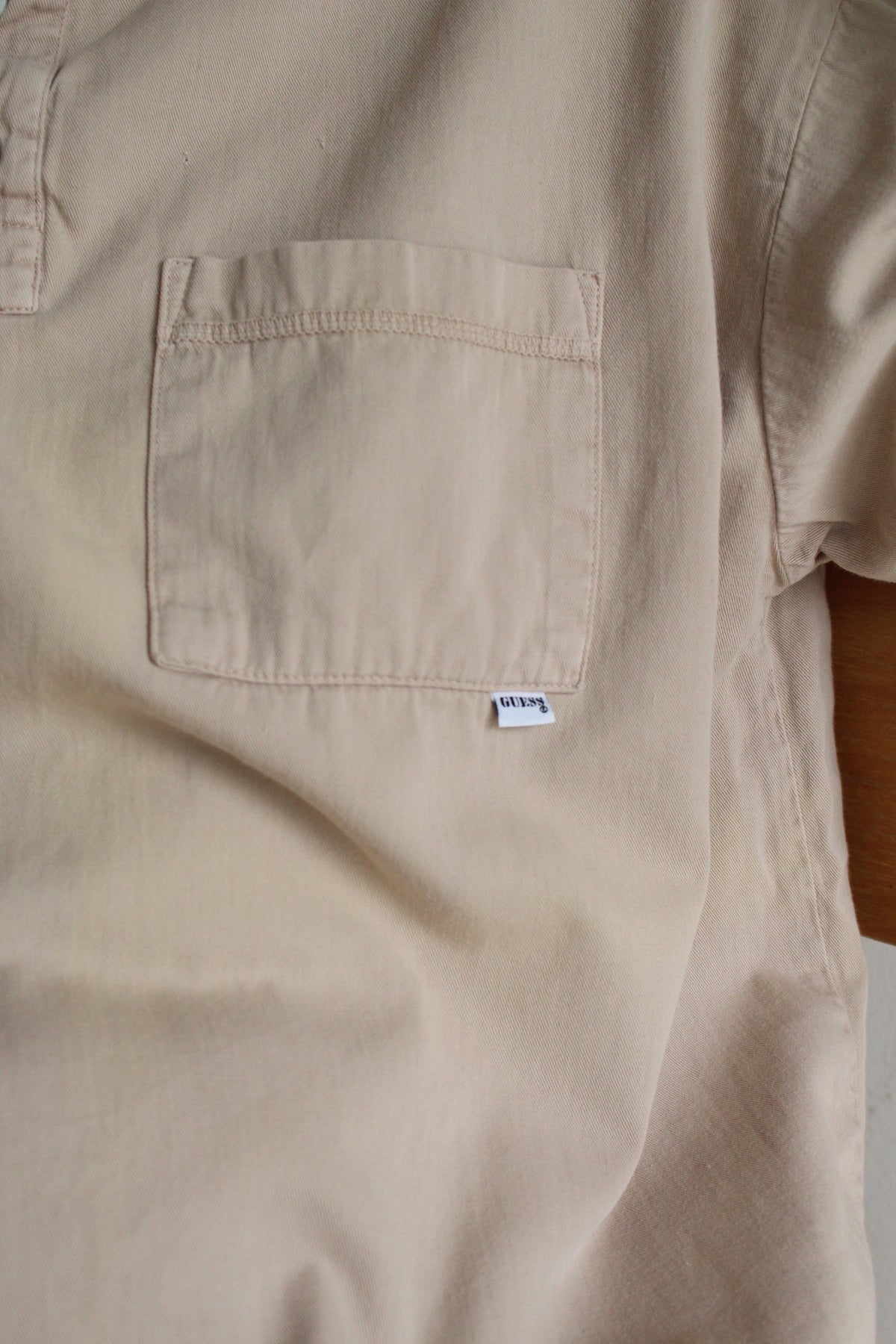 Vintage Guess Paper-Thin Cotton Twill Pocket Tee