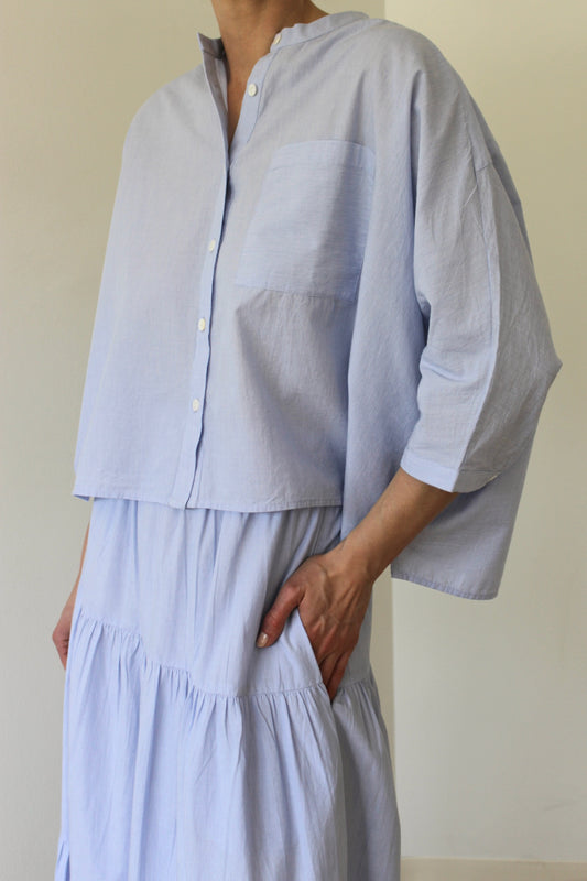Adrian Pinstripe Cotton Top