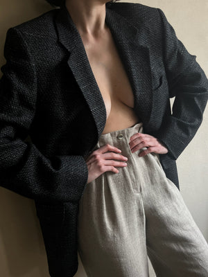Vintage Christian Dior Woven Silk Blazer