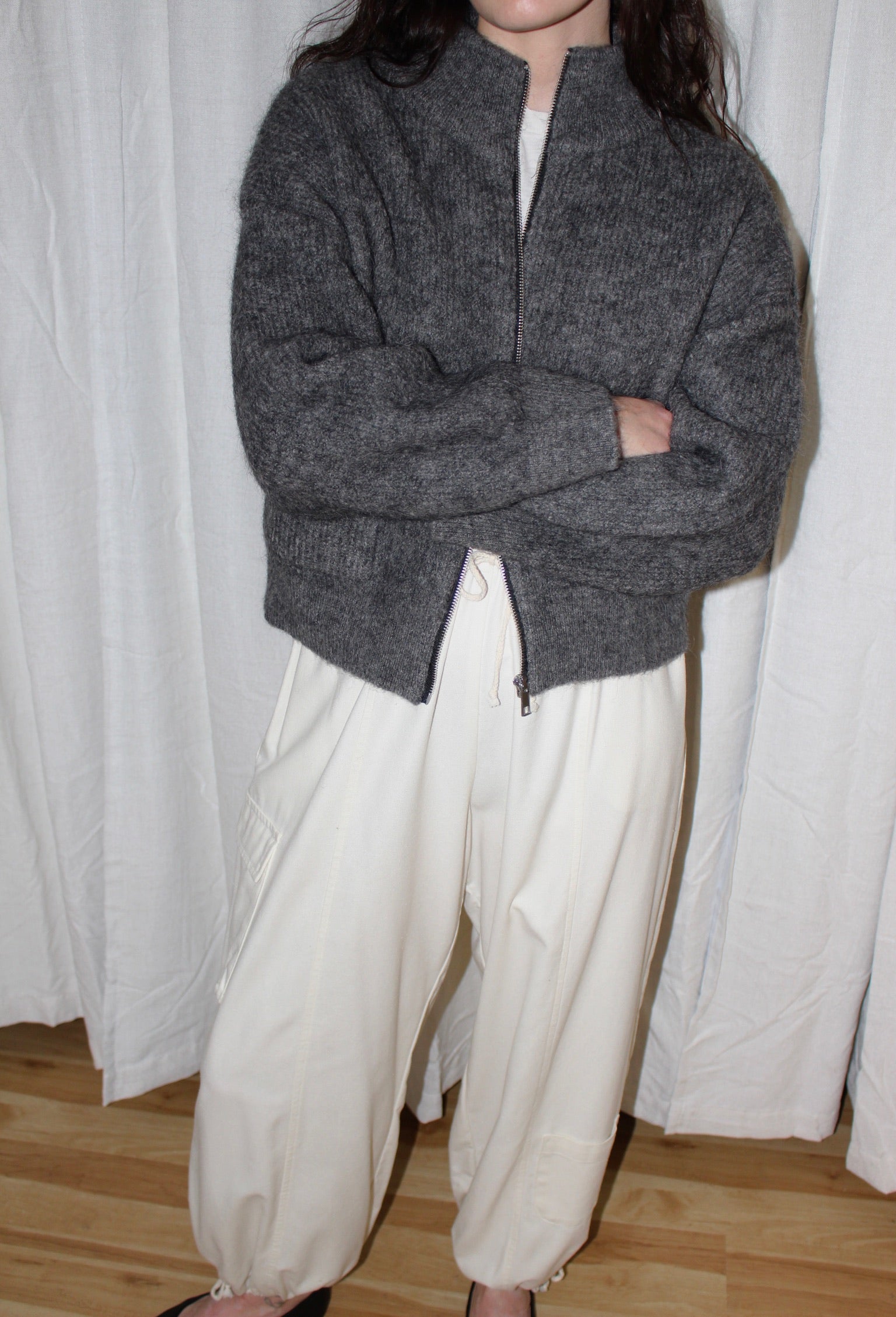 Alpaca Zip Front Jacket – NA NIN
