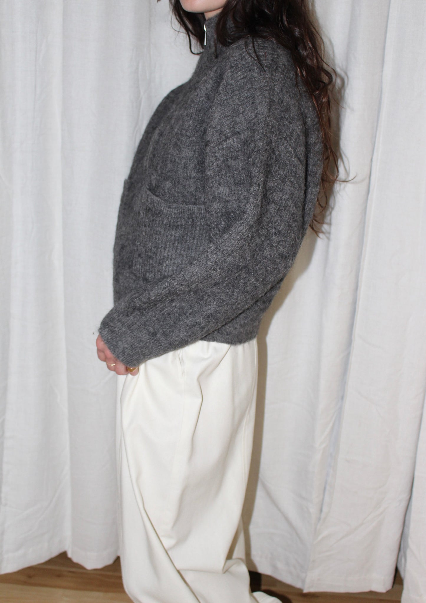 Alpaca Zip Front Jacket