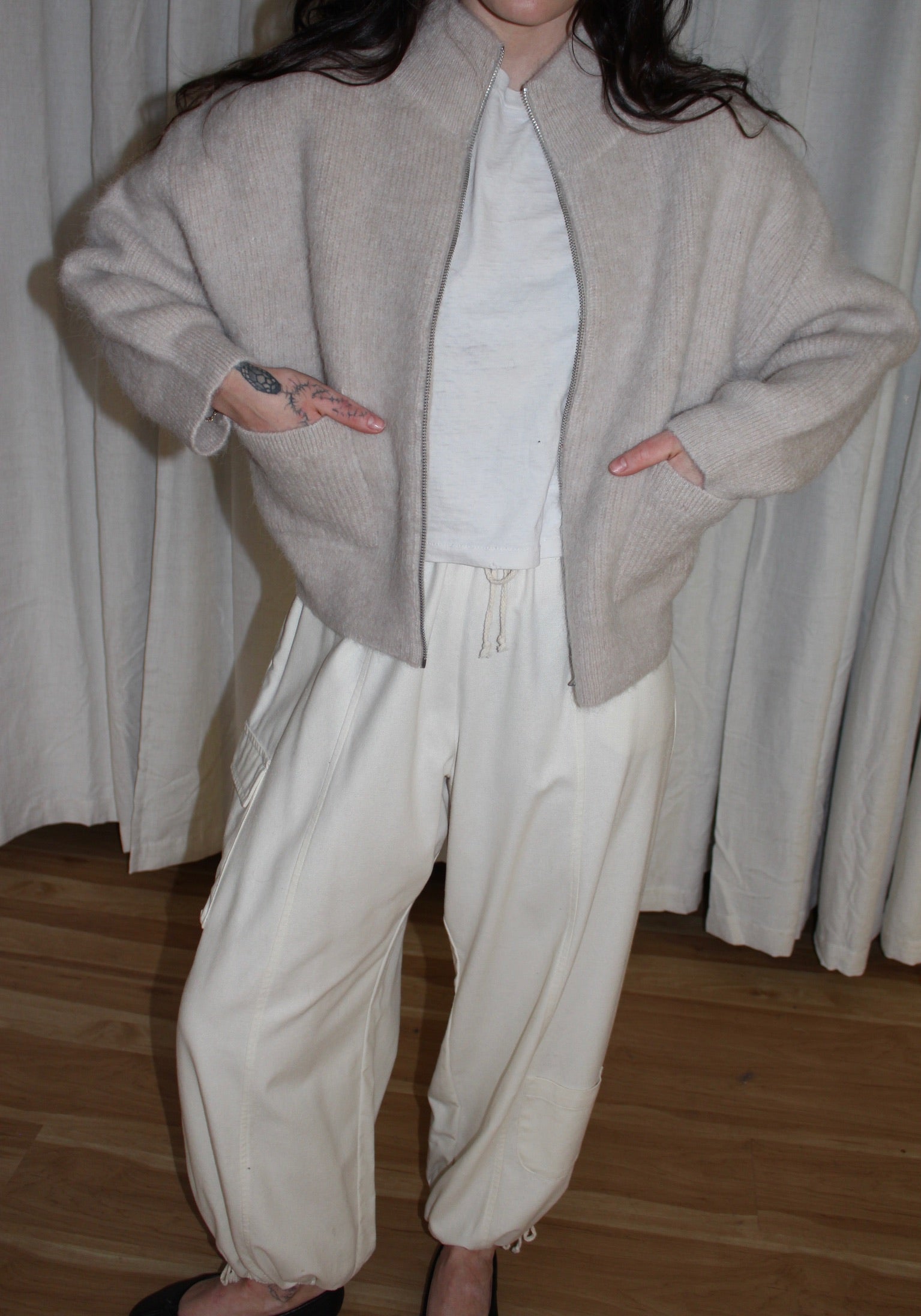 Alpaca Zip Front Jacket – NA NIN