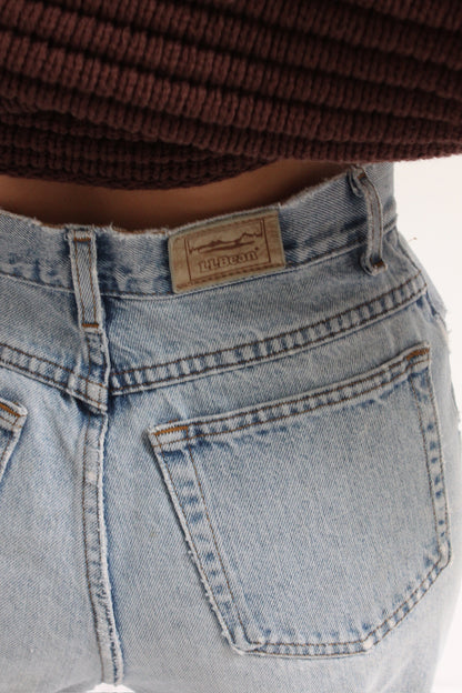 Vintage Distressed Light Wash Denim