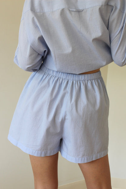 Dimitri Pinstripe Cotton Short