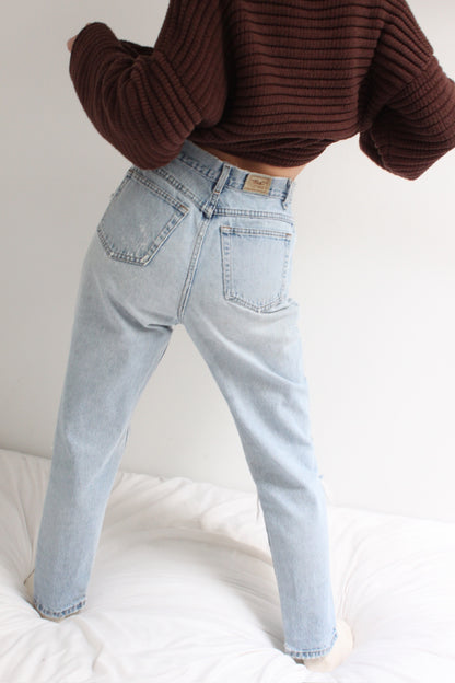 Vintage Distressed Light Wash Denim