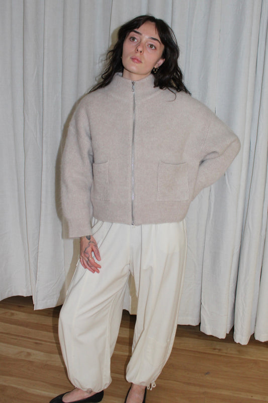 Alpaca Zip Front Jacket