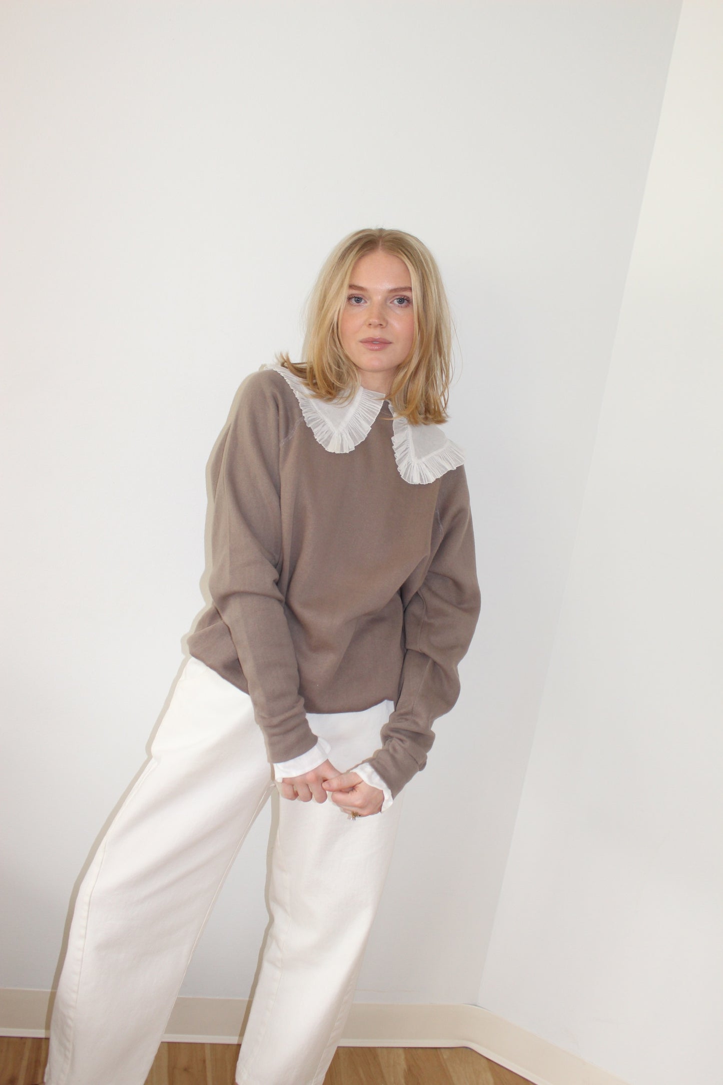 Reworked Vintage Collared Crewneck