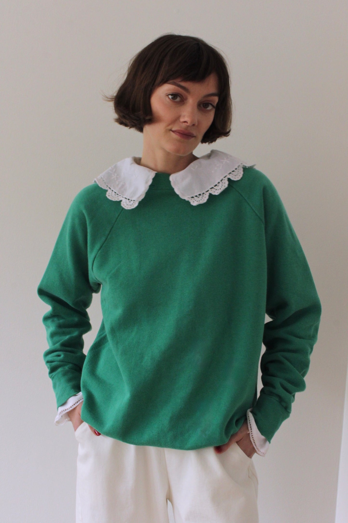 Reworked Vintage Collared Crewneck