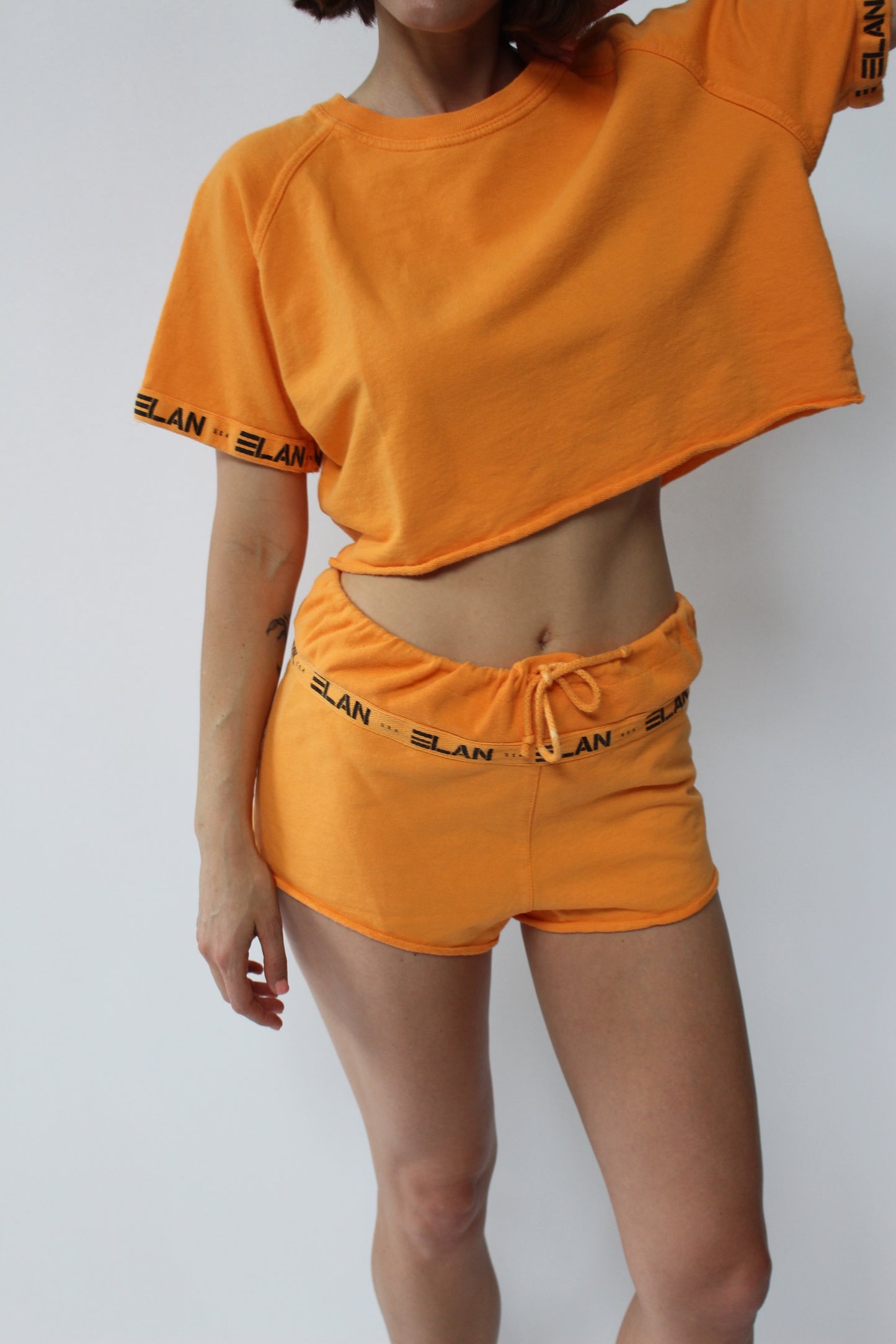 Vintage Citrus Cropped Short Set