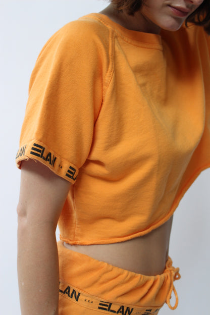 Vintage Citrus Cropped Short Set