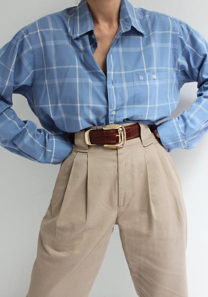 Lovely Christian Dior Plaid Button Up