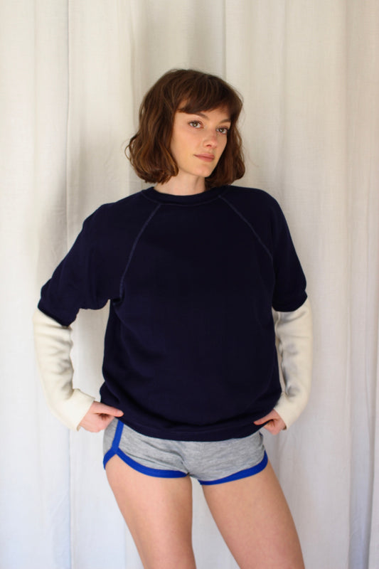 Vintage Faded Midnight Raglan Short Sleeve Sweatshirt