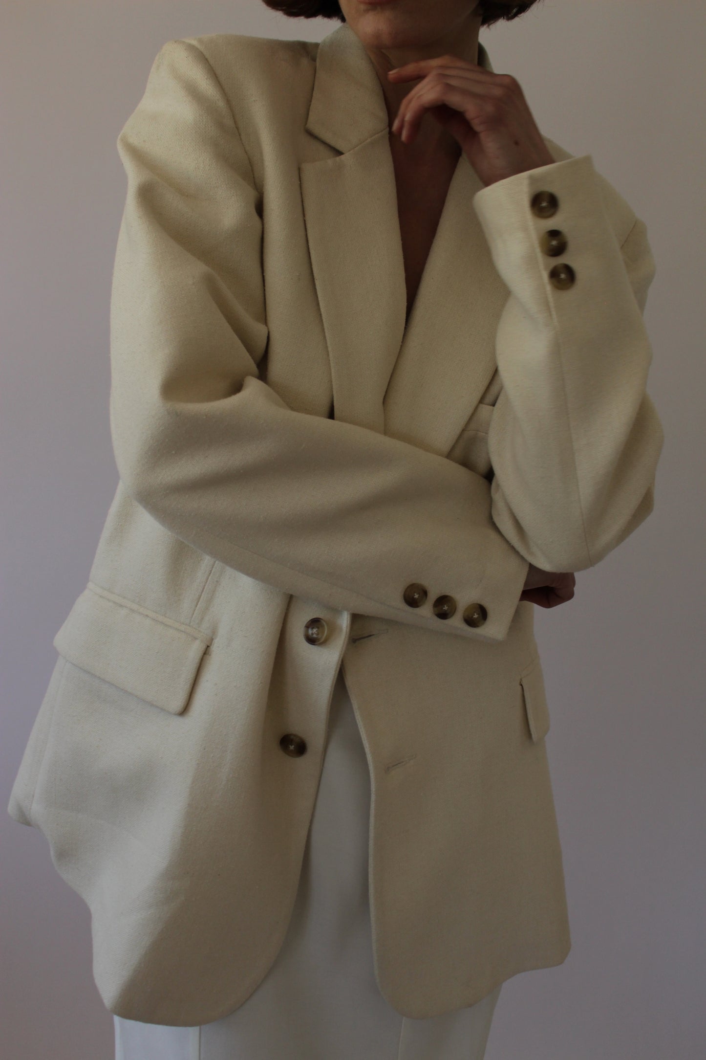 Skyler Woven Silk Blazer