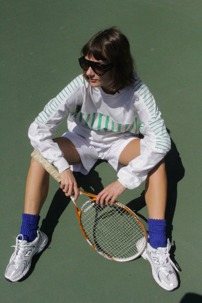 Favorite Vintage Diadora Green Striped Pullover