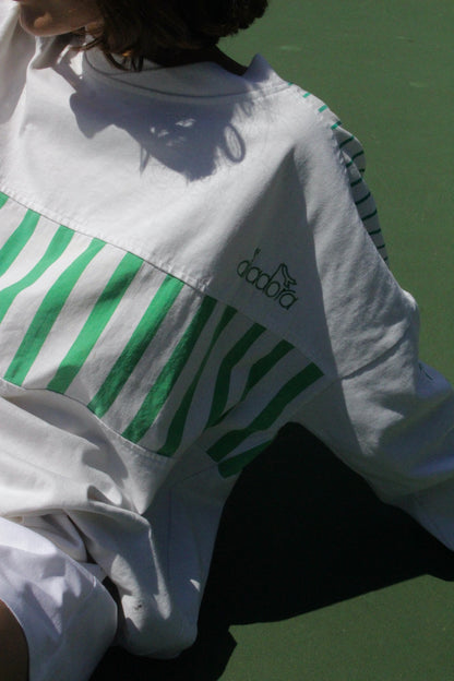 Favorite Vintage Diadora Green Striped Pullover