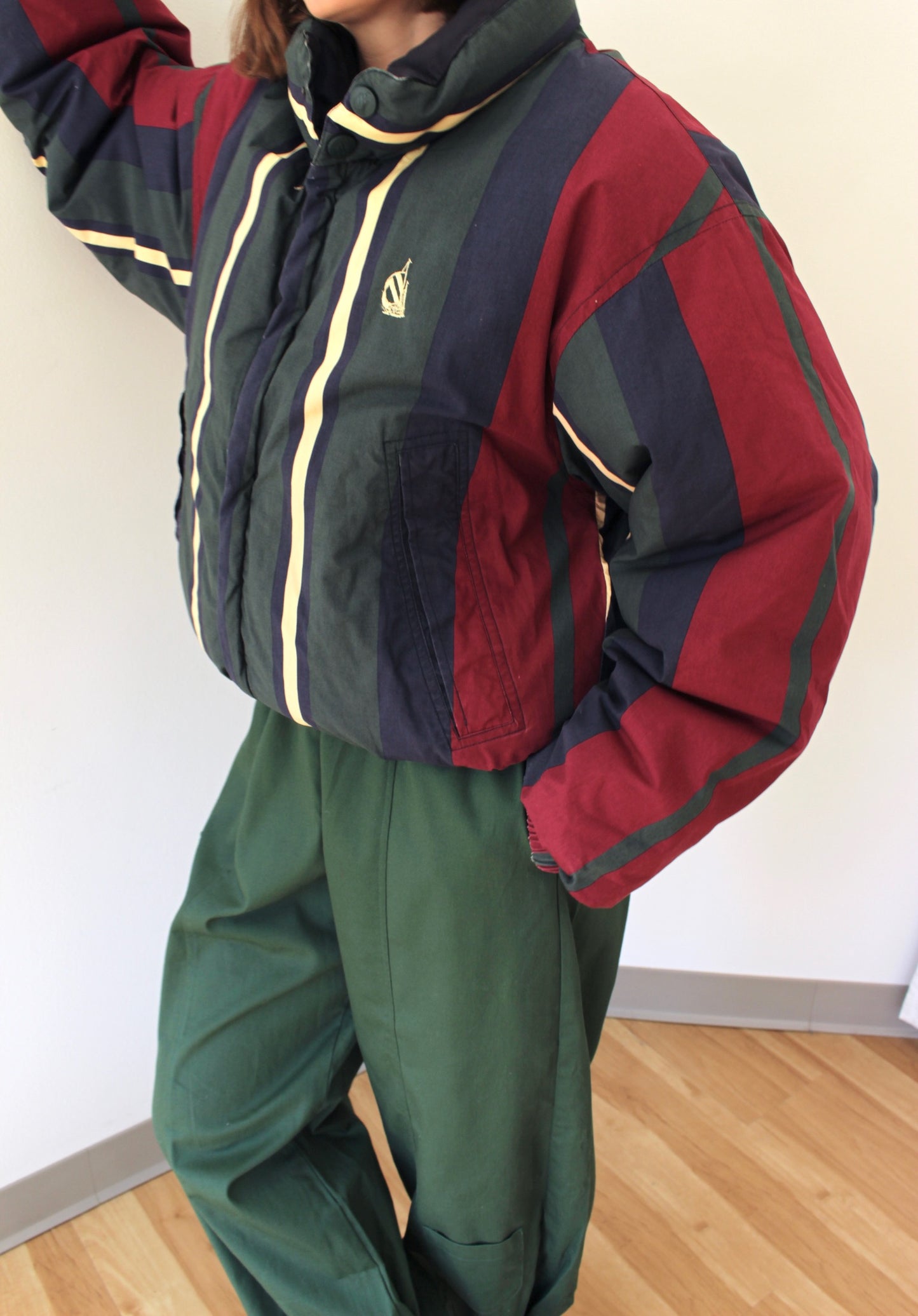 Favorite Vintage Nautica Striped Down Bomber