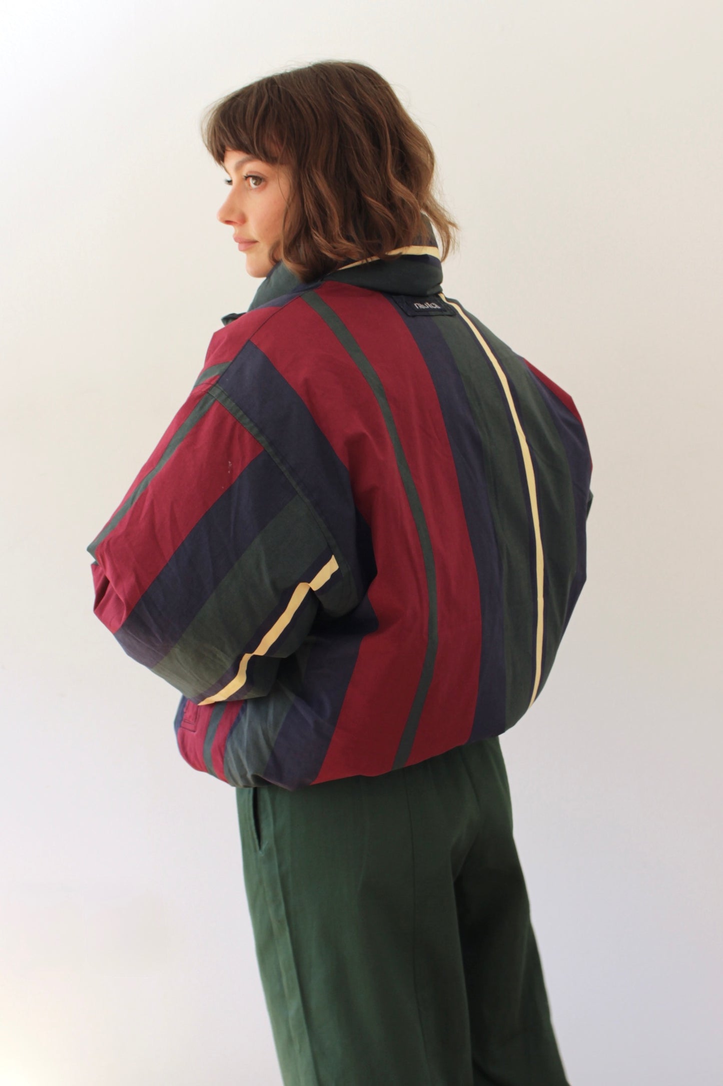 Favorite Vintage Nautica Striped Down Bomber