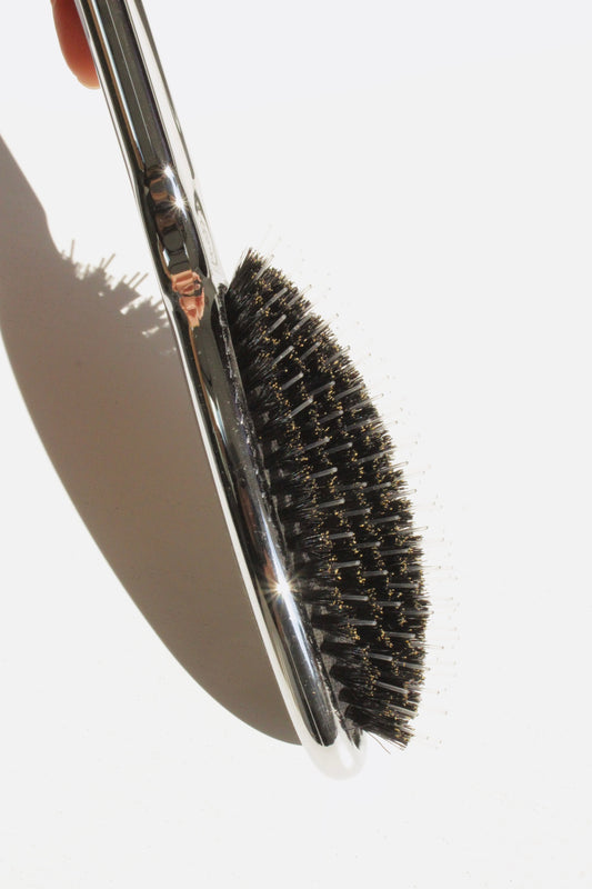 Metallic Boar and Nylon Brush